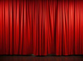 un rojo cortinas en teatro foto