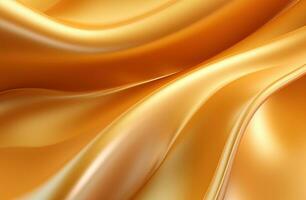 Golden satin silk fabric background photo