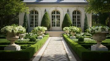 Classic french garden design photo