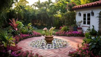 Classic Hispanical garden design photo