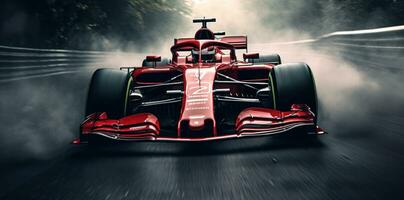 Red formula car photo
