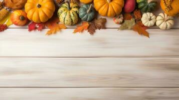 Thanksgiving wooden background photo