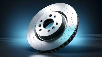 Automobile brake disc, horizontal section view photo