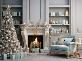 Christmas interior decoration photo