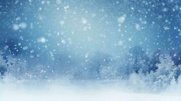 Blue snowy background photo