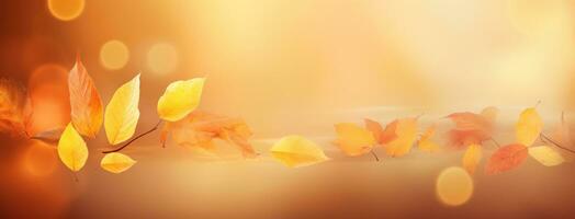 Abstract background with autumn leaves photo