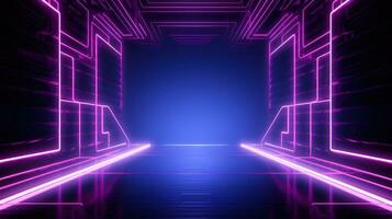 3D vivid neon lights background photo