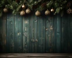 Wooden Christmas background photo