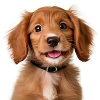 Cute browm dog isolated photo