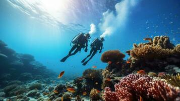 Scuba diving in red sea photo