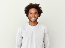 African american man smiling isolated photo