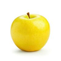 Yellow apple isolated photo