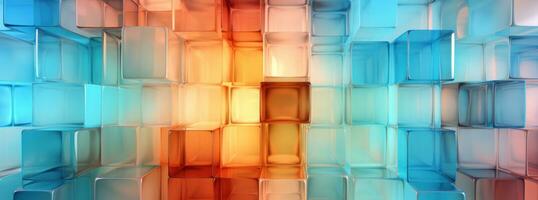 Colorful blocks wallpaper, in the style of pastel toned photo