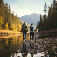 Nature-filled family adventure in the woods photo