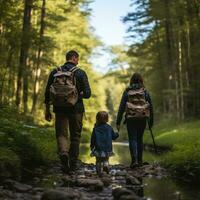 Nature-filled family adventure in the woods photo