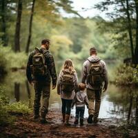 Nature-filled family adventure in the woods photo