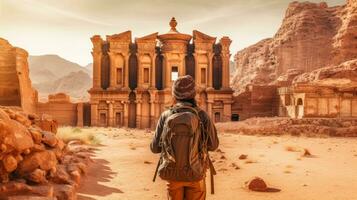 Adventurous soul discovering historical wonders photo