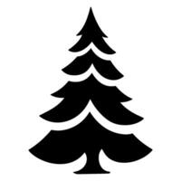 Navidad árbol vector silueta clipart, Clásico árbol silueta vector ilustración