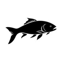 varios pescado vector silueta, negro silueta de pescado clipart