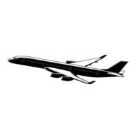 Airplane silhouette vector clipart