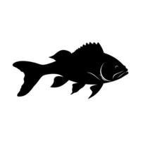 varios pescado vector silueta, negro silueta de pescado clipart