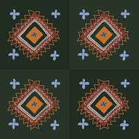 patchwork pattern on dark background vector