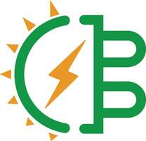 Solar Power logo design vector