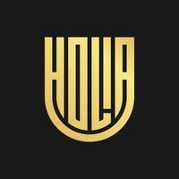 lujo holia logo diseño vector