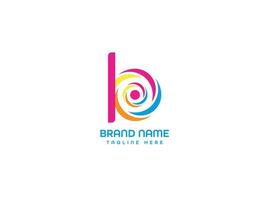 b modern letter logo design vector