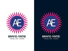 ae modern letter logo design vector