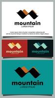 Letter M and mountain logo template vector