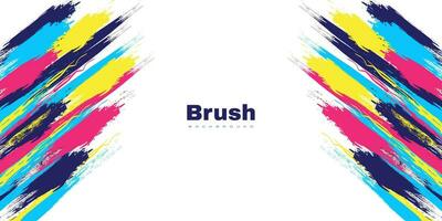 Abstract and Dynamic Brush Background. Brush Stroke Illustration for Banner, Poster or Sports Background. Strokes and Texture Elements For Design vector