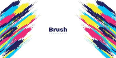 Abstract and Dynamic Brush Background. Brush Stroke Illustration for Banner, Poster or Sports Background. Strokes and Texture Elements For Design vector