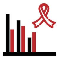 red ribbon symbol Health and medical concept. World AIDS Day, icons vector