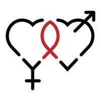 red ribbon symbol Health and medical concept. World AIDS Day, icons vector