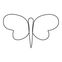 Continuous line butterfly vector illustration