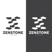 Stone Vector Logo, Stone Design Balance Milestone Vector Templet Symbol Illustration