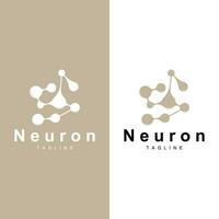 neurona logo, cel adn red vector, y partícula tecnología, sencillo ilustración modelo diseño vector