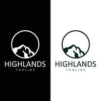 Mountain Logo Simple Illustration Silhouette Template Vector Design