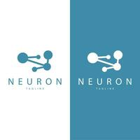 Neuron Logo, Cel Dna Network Vector, And Particle Technology, Simple Illustration Template Design vector