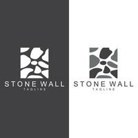 Stone Vector Logo, Stone Design Balance Milestone Vector Templet Symbol Illustration