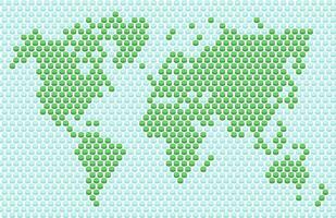 button dot world map and illusration vector