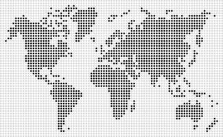 dotted world map vector and illusration