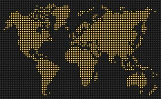 dotted world map vector and illusration