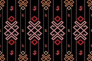 Cross stitch colorful geometric traditional ethnic pattern Ikat seamless pattern abstract design for fabric print cloth dress carpet curtains and sarong Aztec African Indian Indonesian vector