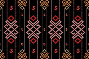 Cross stitch colorful geometric traditional ethnic pattern Ikat seamless pattern abstract design for fabric print cloth dress carpet curtains and sarong Aztec African Indian Indonesian vector