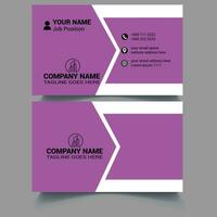 Creative and Clean Double sided Business Card Template. vector