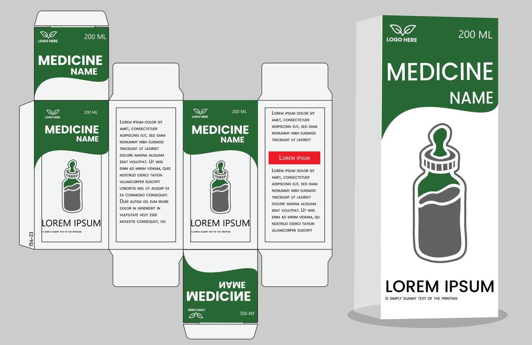Medicine Box Template Vector Art, Icons, and Graphics for Free Download