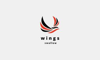 animal wing logo design vector illustration