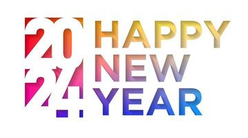 2024 New Year design. Greeting Happy New Year Gradient banner vector